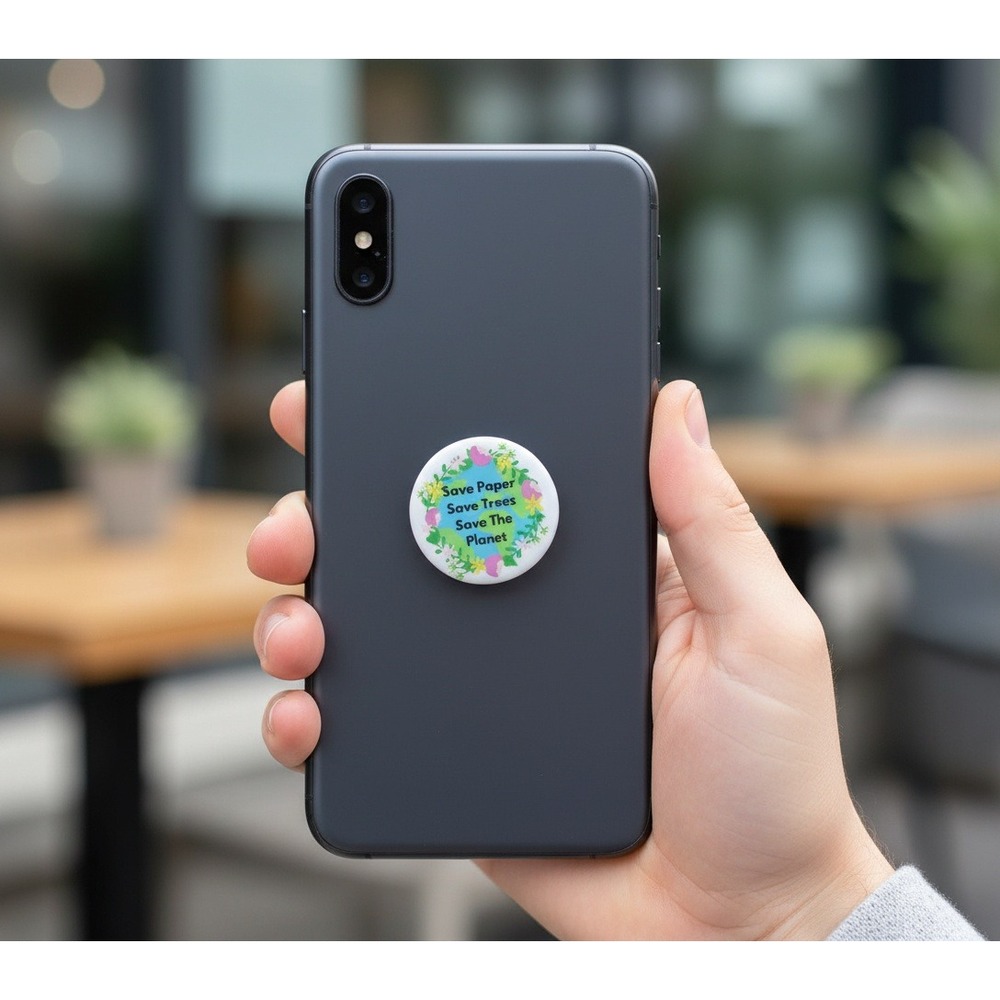 Best Buy PopGrip Save Paper Save Trees Save The Planet Plant-Based Phone Grip